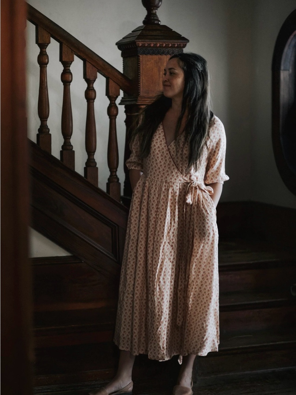 Little Cottonwood Astrid Wrap Midi Dress